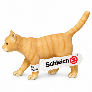Schleich Ginger Tabby Cat Walking Figurine