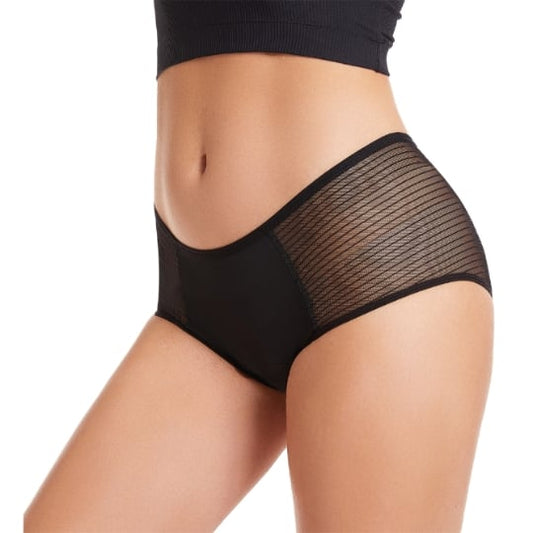FEEL NATURAL XXL Reusable Menstrual Panties – Black 3‑Pack