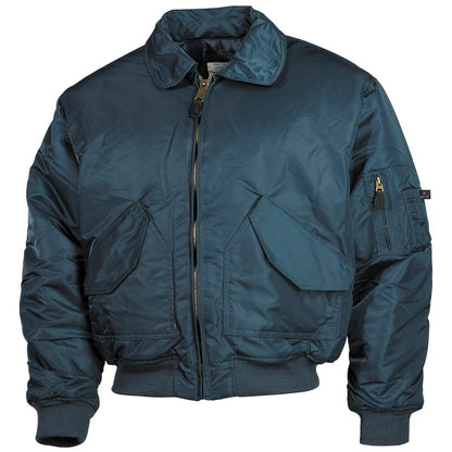 MFH CWU Blue Bomber Jacket - Durable Tactical Military Style Men's Outerwear