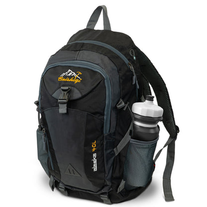 Allbag Waterproof 40L Black Hiking Backpack with Laptop Sleeve