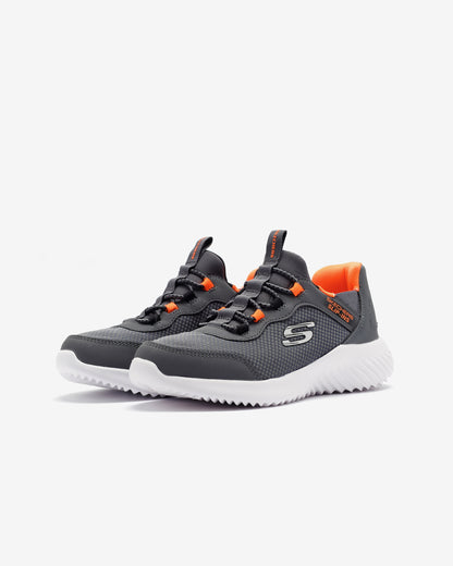Skechers Bounder Brisk-Burst Grey Kids Large Boy Sport Shoe