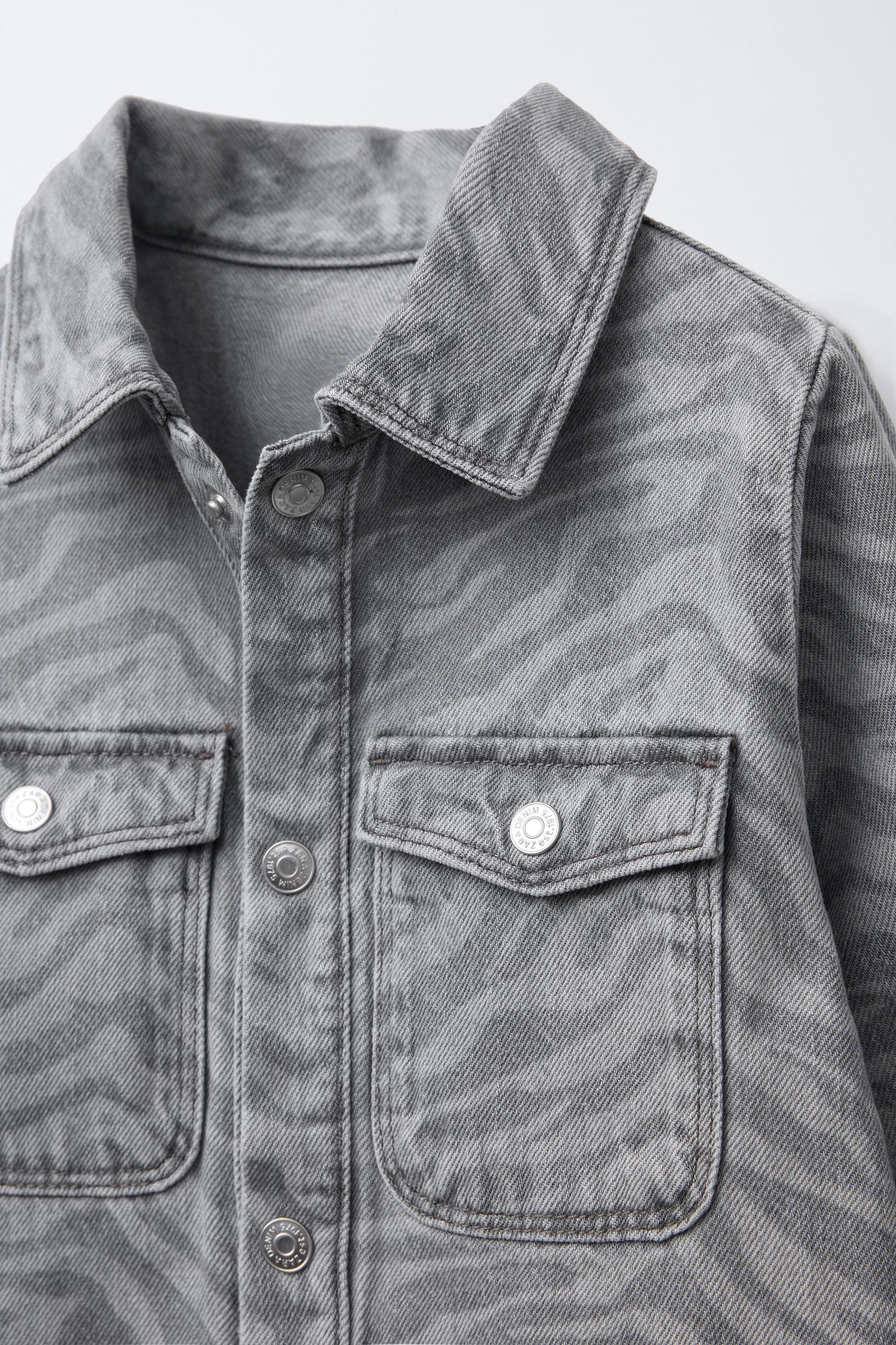 Stylish Kids' Zebra Print Denim Dress with Collar & Pockets for Girls