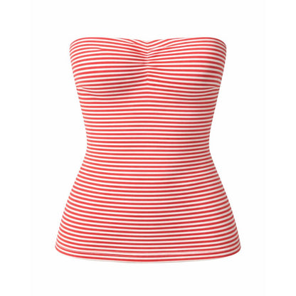 Samara Women's Cotton Striped Off-Shoulder Crop Top 7753596