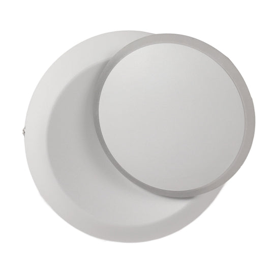 Nordic LED Wall Lamp Rotatable 2700K Warm Light 7W Iron/Aluminum White