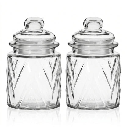 Regent Mini Glass Canisters 4-Pack 300ml