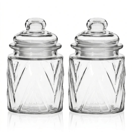 Regent Mini Glass Canisters 4-Pack 300ml
