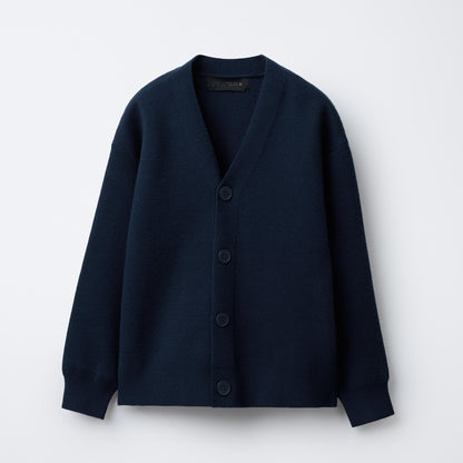 Zara Kids' Dark Navy V-Neck Long Sleeve Basic Button-Up Cardigan