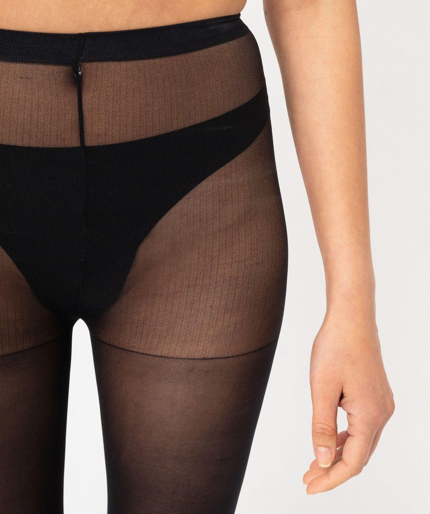 DIM Resist 25 Denier Semi-Opaque Women's Tights - Comfortable Black Stretch Hosiery - Gomix Brands Outlet