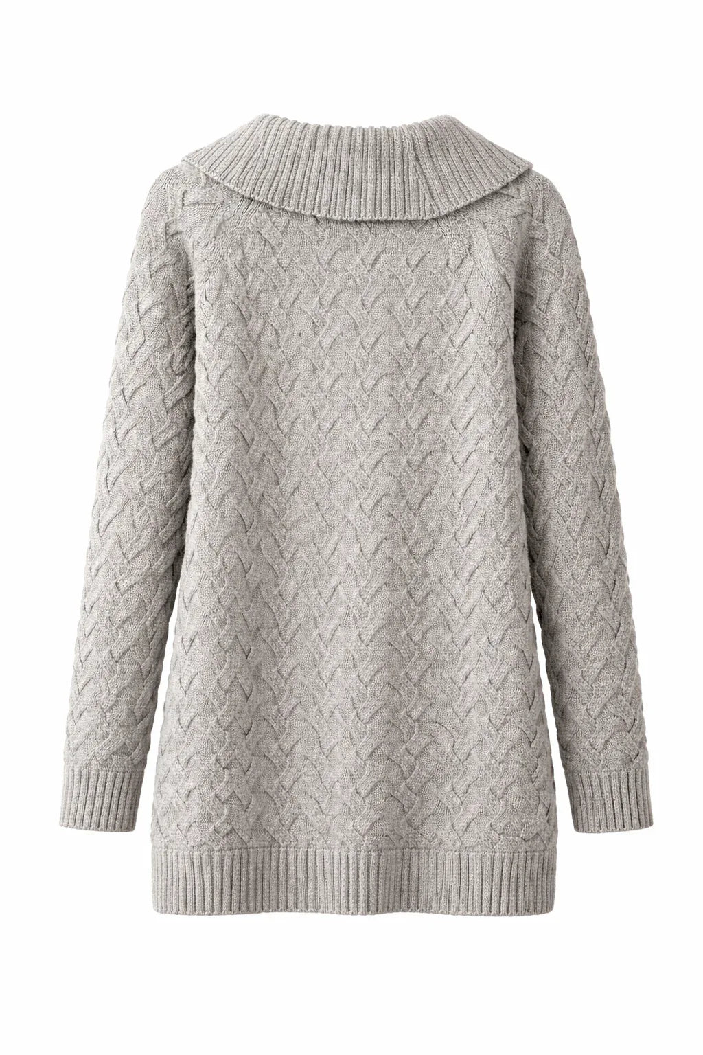 Lands' End Montana Cardigan Sweater with Cable Knit - Gomix Brands Outlet