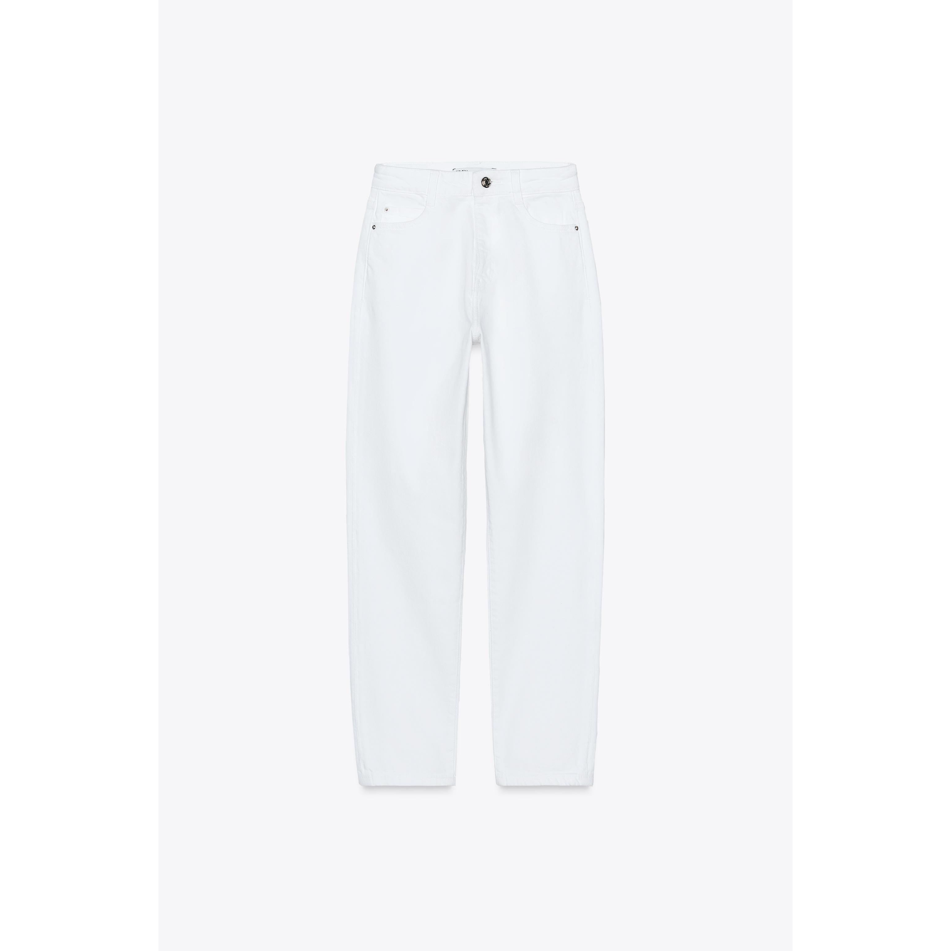 Zara Z1975 High-Waist Mom Jeans: Comfortable Ankle-Grazer Denim Style