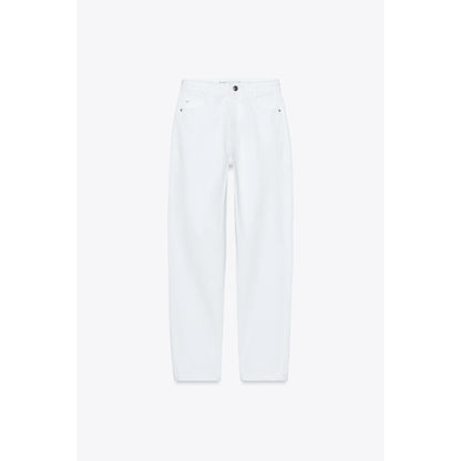 Zara Z1975 High-Waist Mom Jeans: Comfortable Ankle-Grazer Denim Style