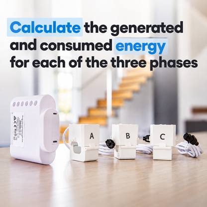 Shelly 3EM Smart 3-Channel Energy Meter Switch