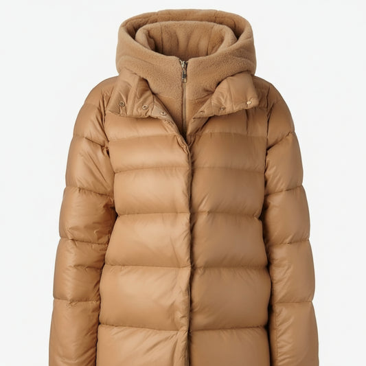 Rich & Royal Women's Versatile Two-in-One Quilted Down Winter Coat - Apple Cinnamon