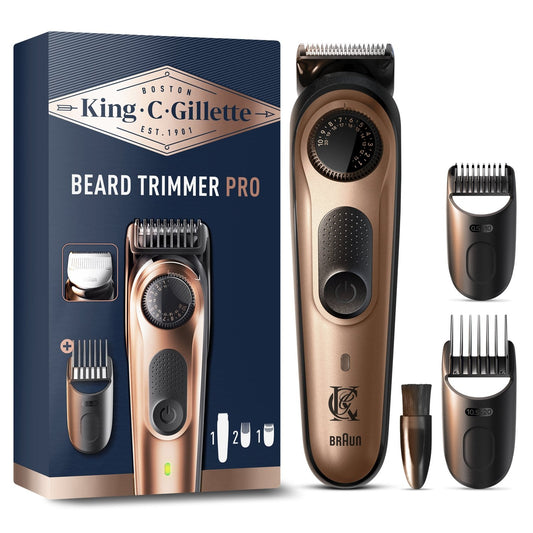 Gillette King C. PRO Beard Trimmer Kit 40 Length Settings Waterproof Cordless