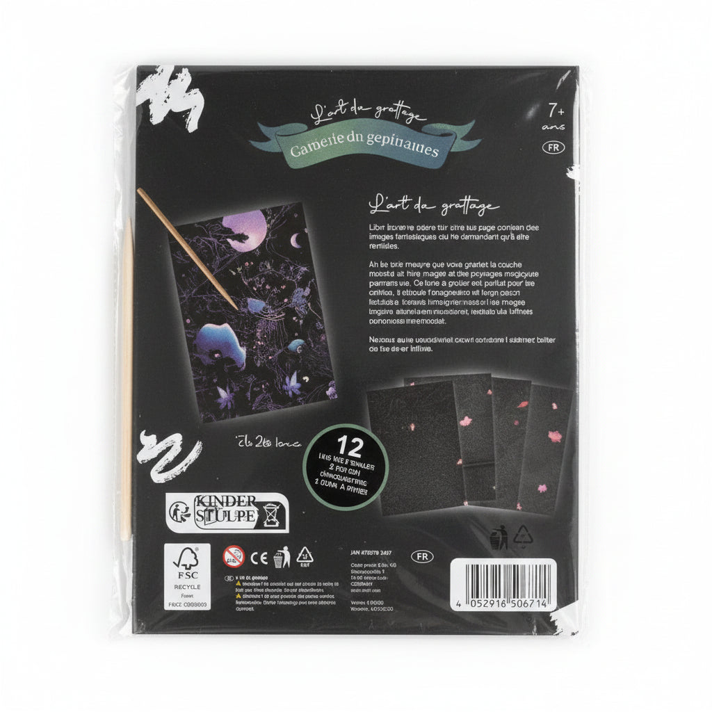 Creative Scratch Art Set Mythical Creatures 12 Sheets