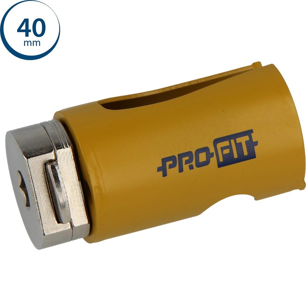 ProFit 40mm Multi Purpose Hole Saw with Integrated Click Drill Adapter