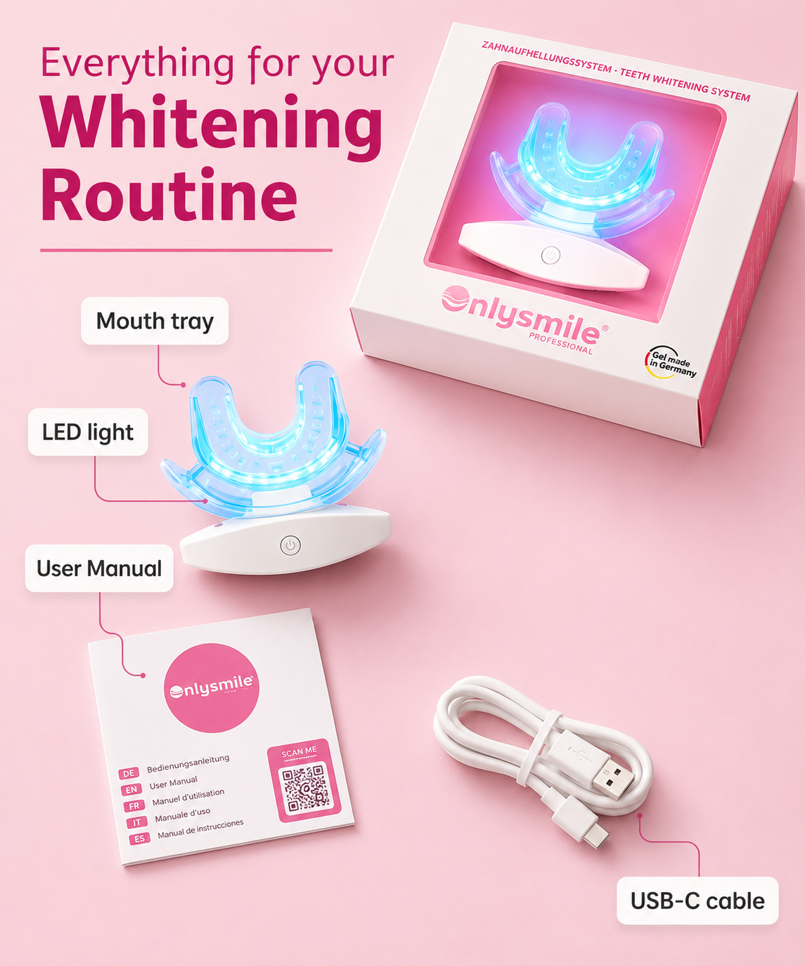 OnlySmile Professional Teeth Mouth Tray & Professional LED Lamp