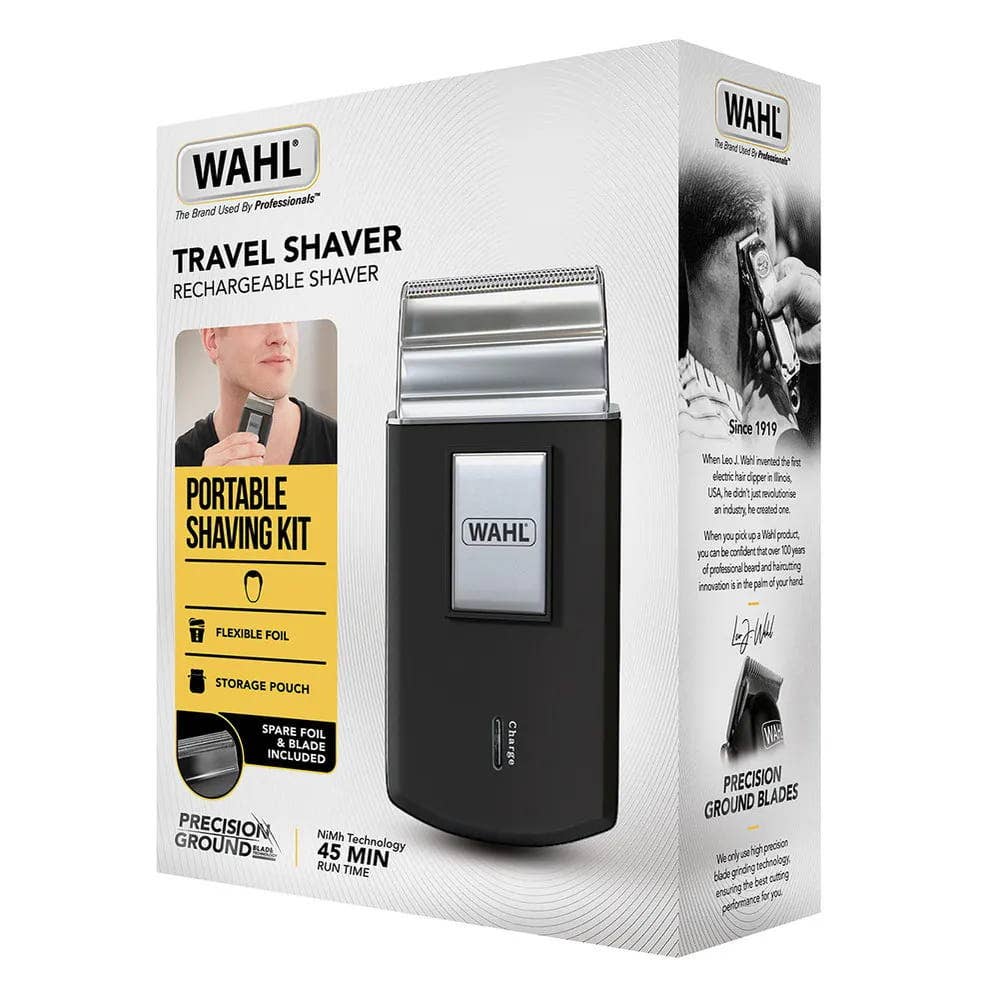 Wahl Compact Rechargeable Travel Shaver: Portable Smooth Shave & Grooming Kit