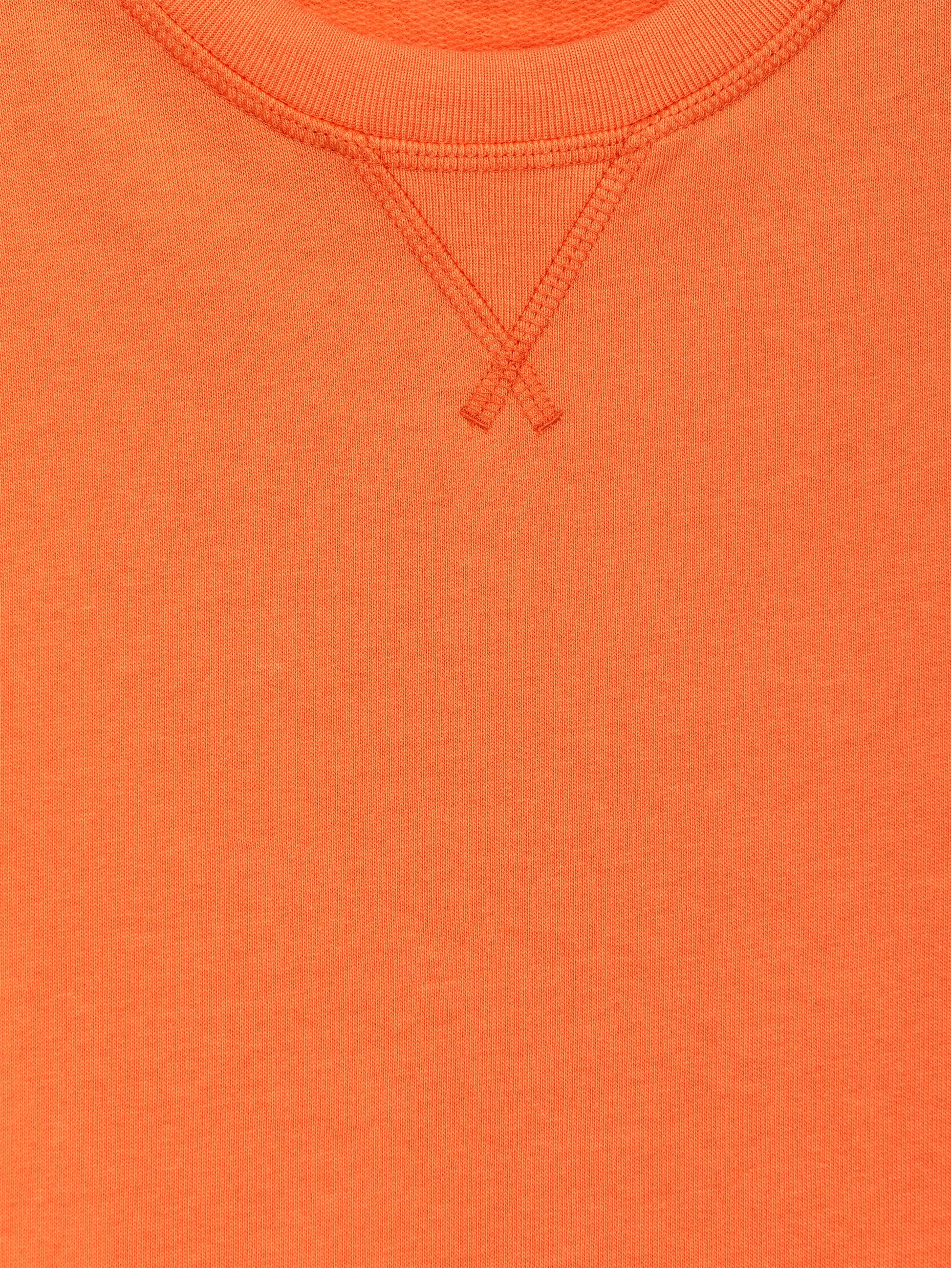 Children's Soft Orange French Terry Sweatshirt - Comfortable Everyday Cotton Top