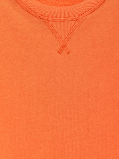 Children's Soft Orange French Terry Sweatshirt - Comfortable Everyday Cotton Top