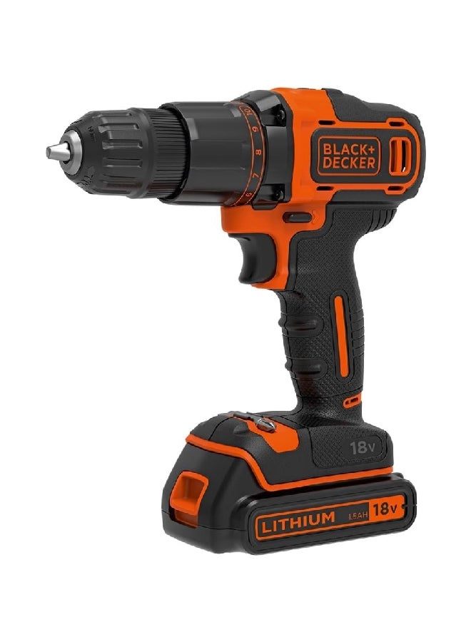BLACK+DECKER 18V Cordless 2-Speed Combi Hammer Drill Kit with Battery
