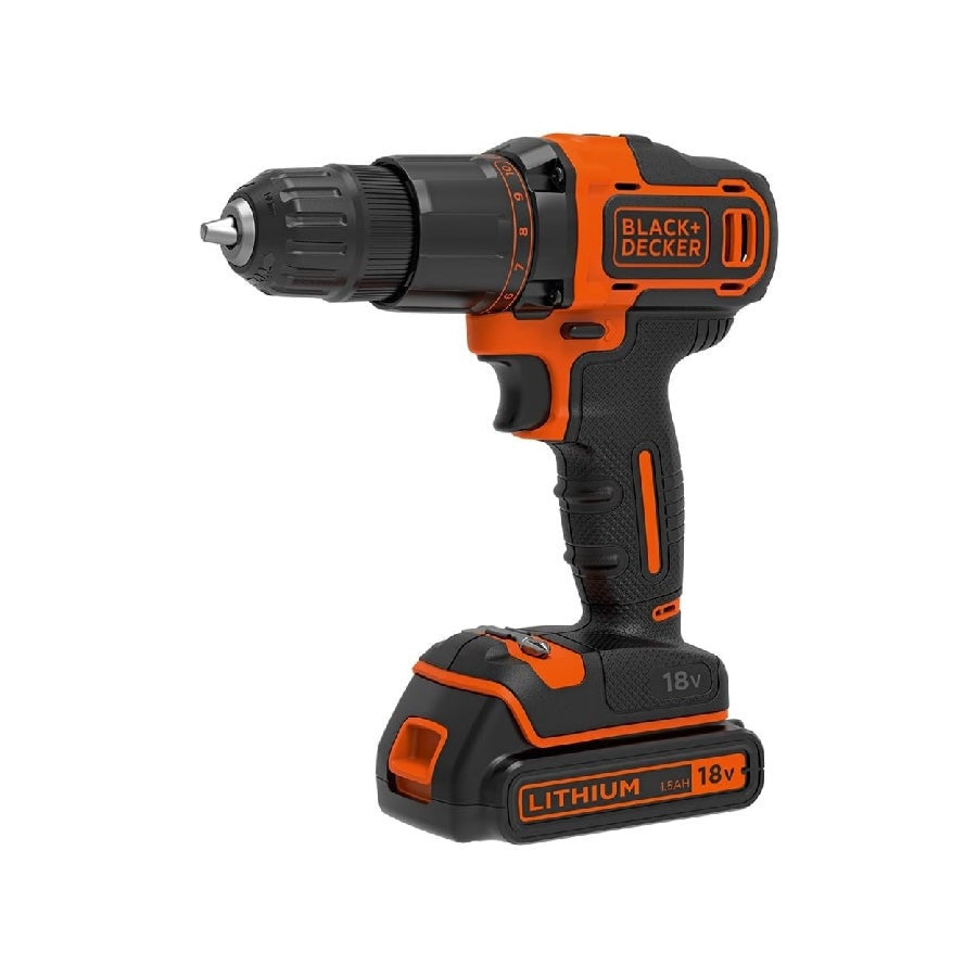 BLACK+DECKER 18V Cordless 2-Speed Combi Hammer Drill Kit with Battery