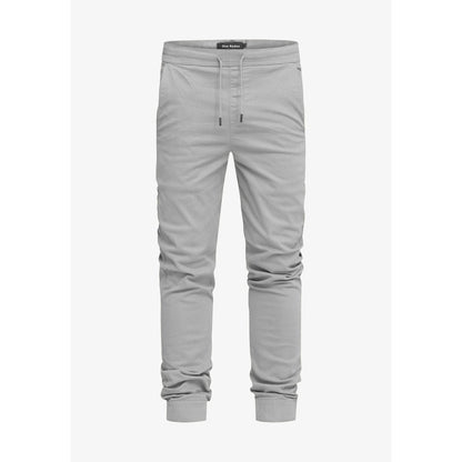 One Redox ORFORLI Men's Light Grey Tapered Chinos with Elastic Waistband