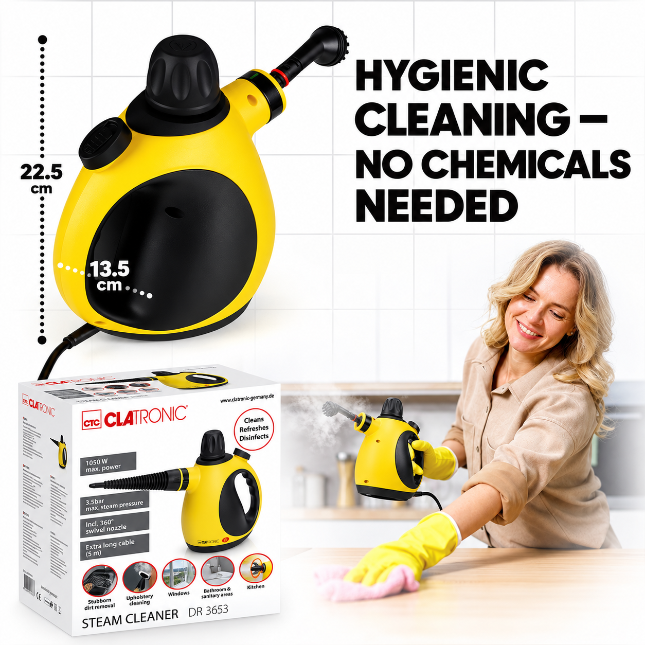 Clatronic DR 3653 Steam Cleaner