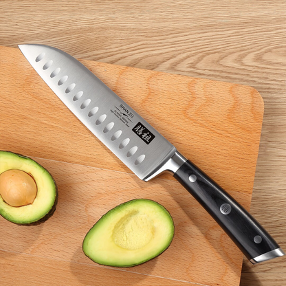 SHAN ZU Classic 7" Santoku Knife Sharp Fine Clean