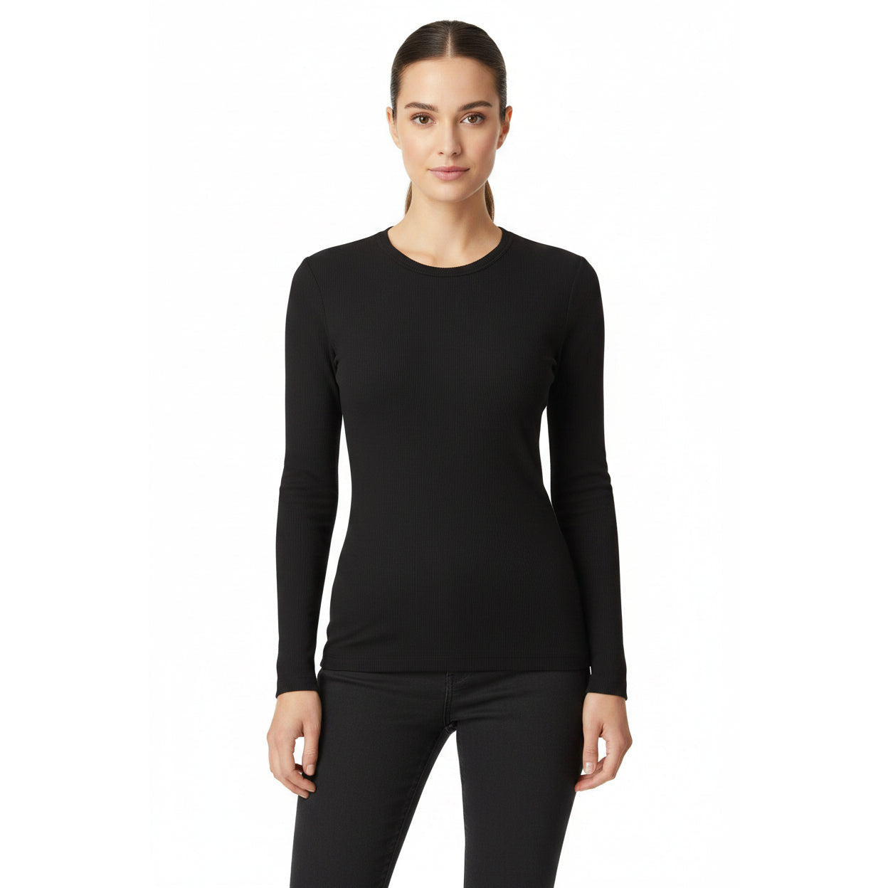 esmara Women's Long-Sleeve Ribbed T-Shirt