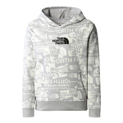 Boys The North Face Drew Peak Light Pullover Hoodie Meld Grey Cotton