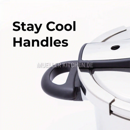 Premium 6L Stainless Steel Pressure Cooker with Dual Pressure Settings
