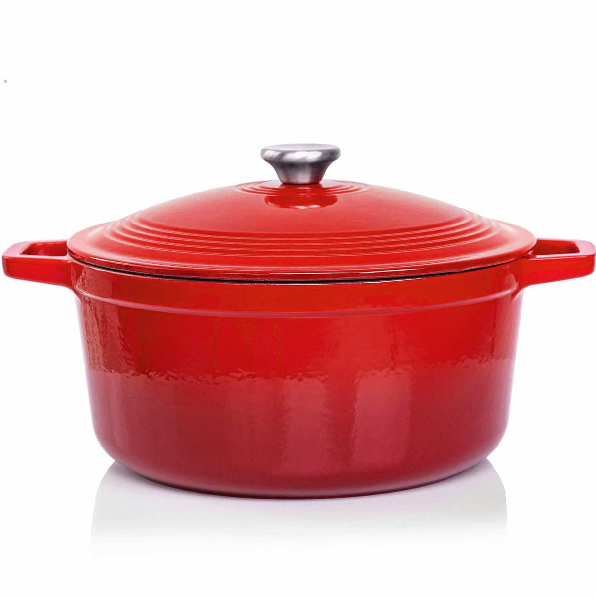 VeoHome Enameled Cast Iron Dutch Oven 6L