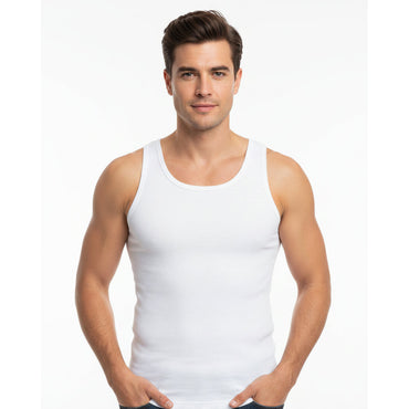 Livergy Men's Cotton Sleeveless Shirt  3-Pack White