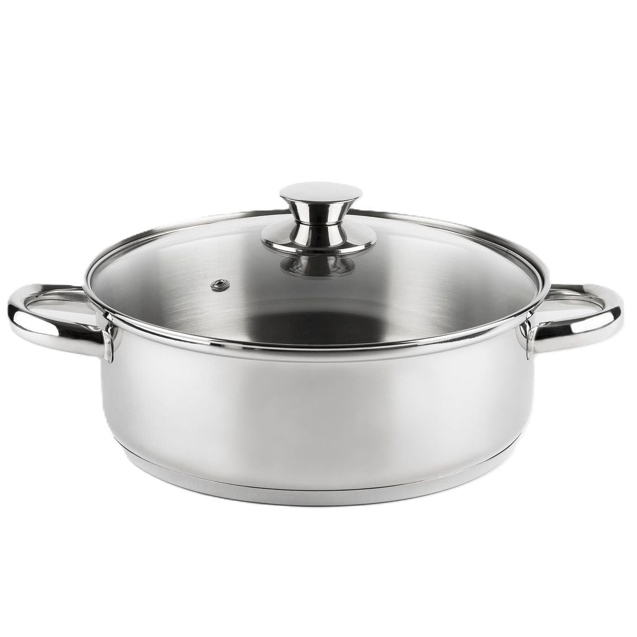 Vier Premium 18/10 Stainless Steel Induction Saucepan with Tempered Glass Lid