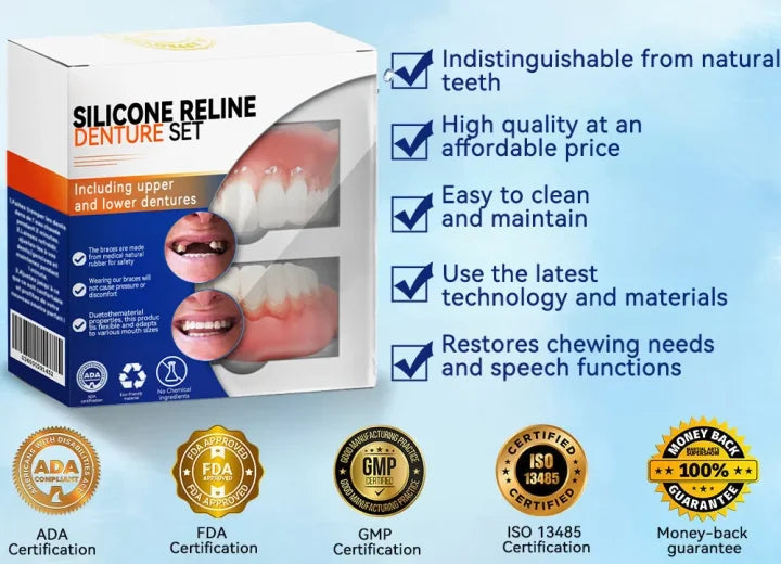 Oralhoe Silicone Reline Denture Set – Comfortable Custom Fit
