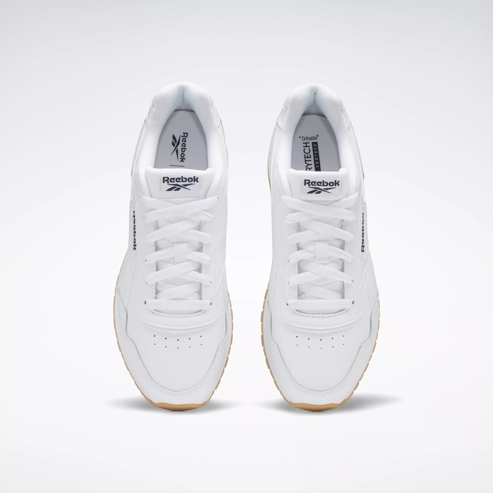 Reebok Glide Men's White Leather Low-Profile Sneaker Shoe