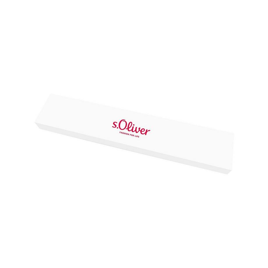 s. Oliver Men's Bicolor Stainless Steel 18/10 Leather Bracelet with Secure Clasp