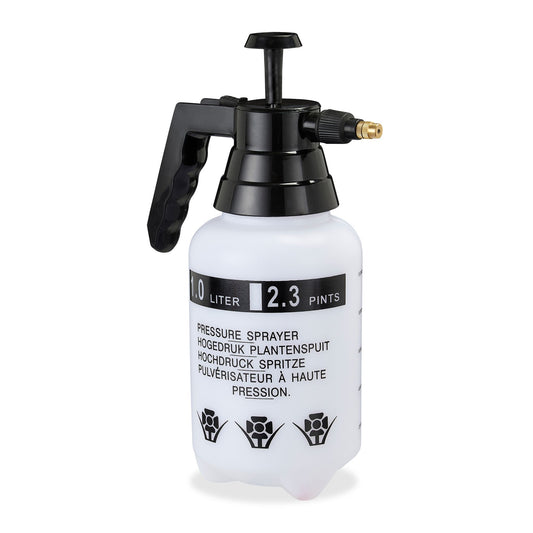 Durable 1L Pressure Sprayer Bottle with Adjustable Brass Nozzle for Garden Plant Care
