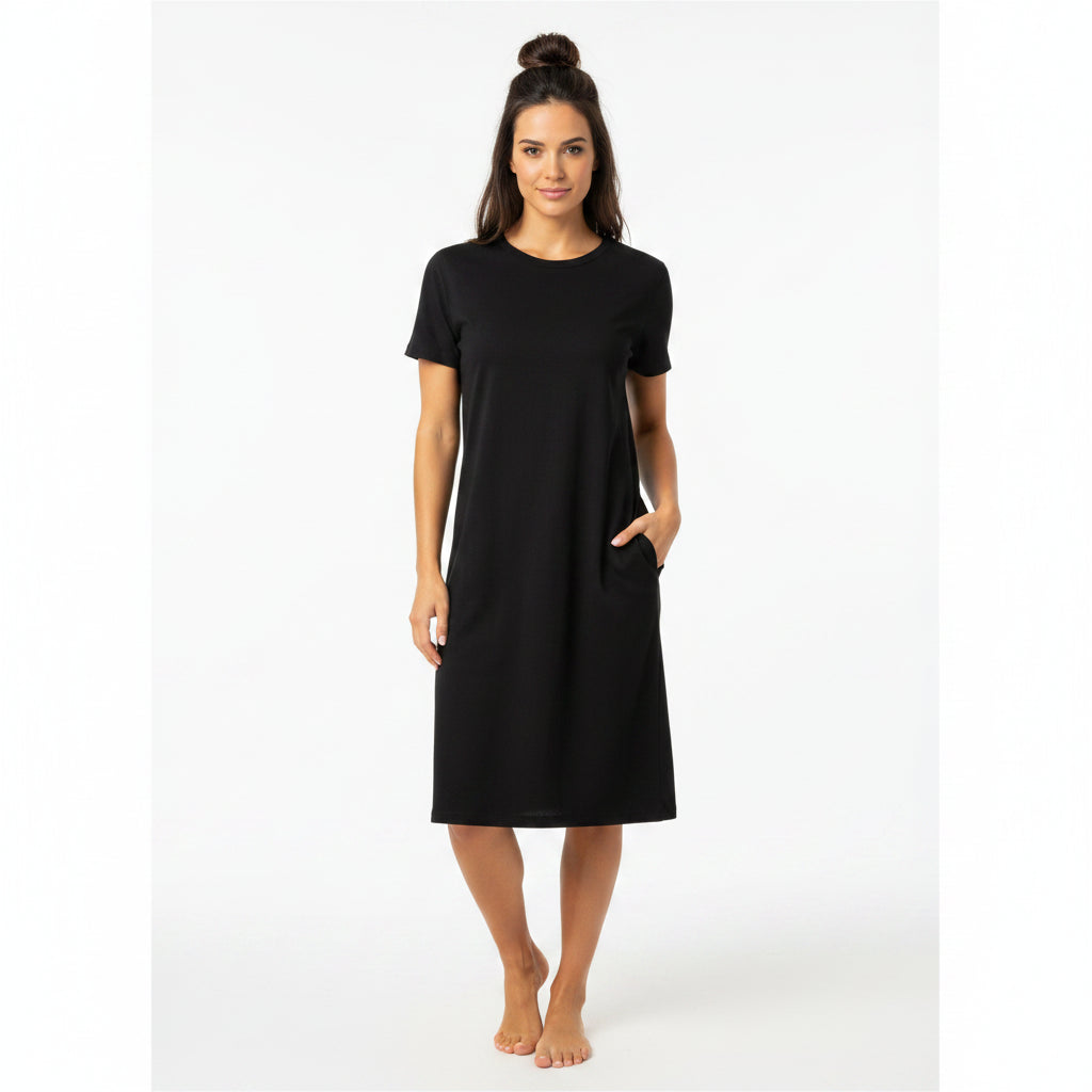 esmara® Women's T-Shirt Dress Black Size M