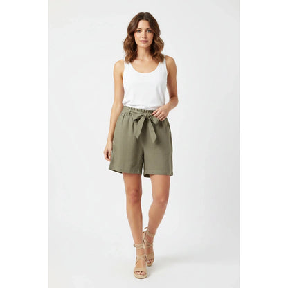 Esmara Women's Linen Shorts Olive 44