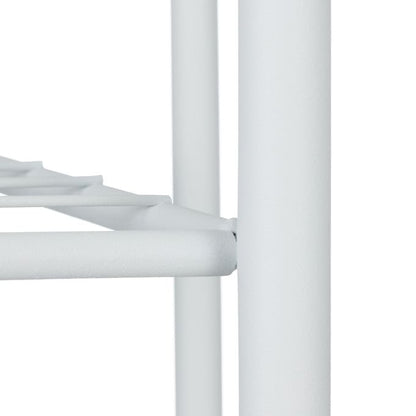 White Metal 5-Tier Plant Stand, Indoor Outdoor Flower Pot Display Shelf
