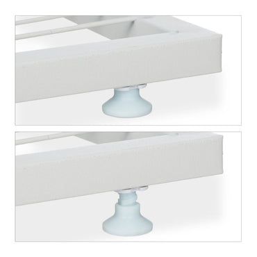 White Metal 5-Tier Plant Stand, Indoor Outdoor Flower Pot Display Shelf