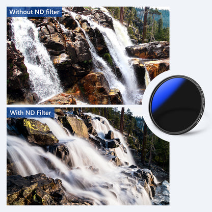 Neewer 52mm Variable ND Filter: ND2-ND400 MRC Multi-Coated Optical Glass