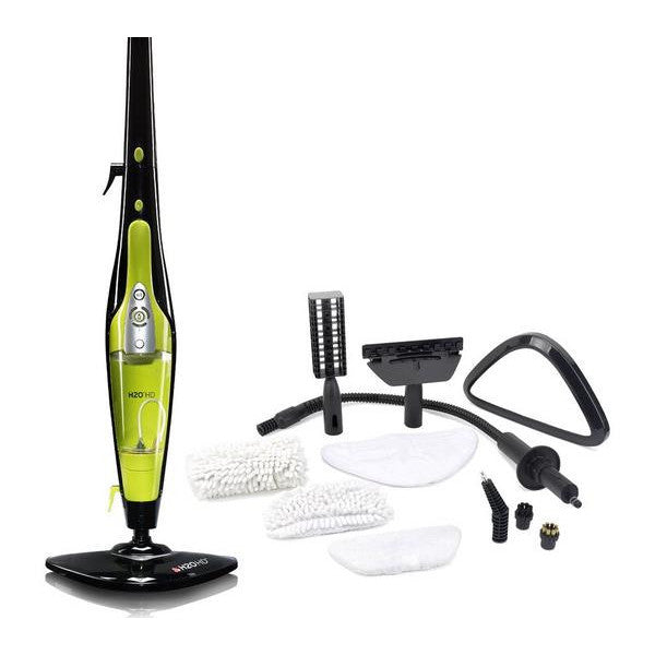 H2O HD 5-in-1 Steam Mop & Foldable Handheld Steam Cleaner - Green & Black