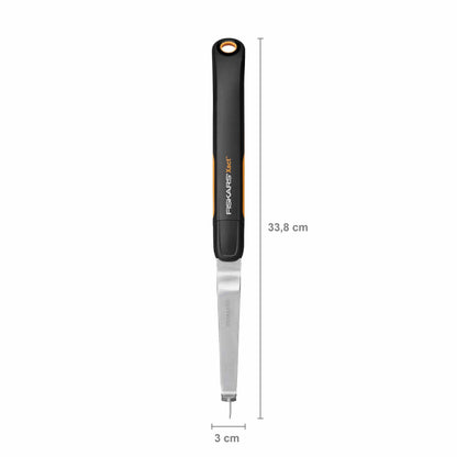 Fiskars Xact Weeding Knife: Dual-Blade Stainless Steel Garden Tool