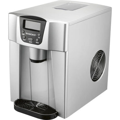 Silvercrest 130W Ice Maker: Fast, Two Sizes, Compact, and Portable Ice Machine