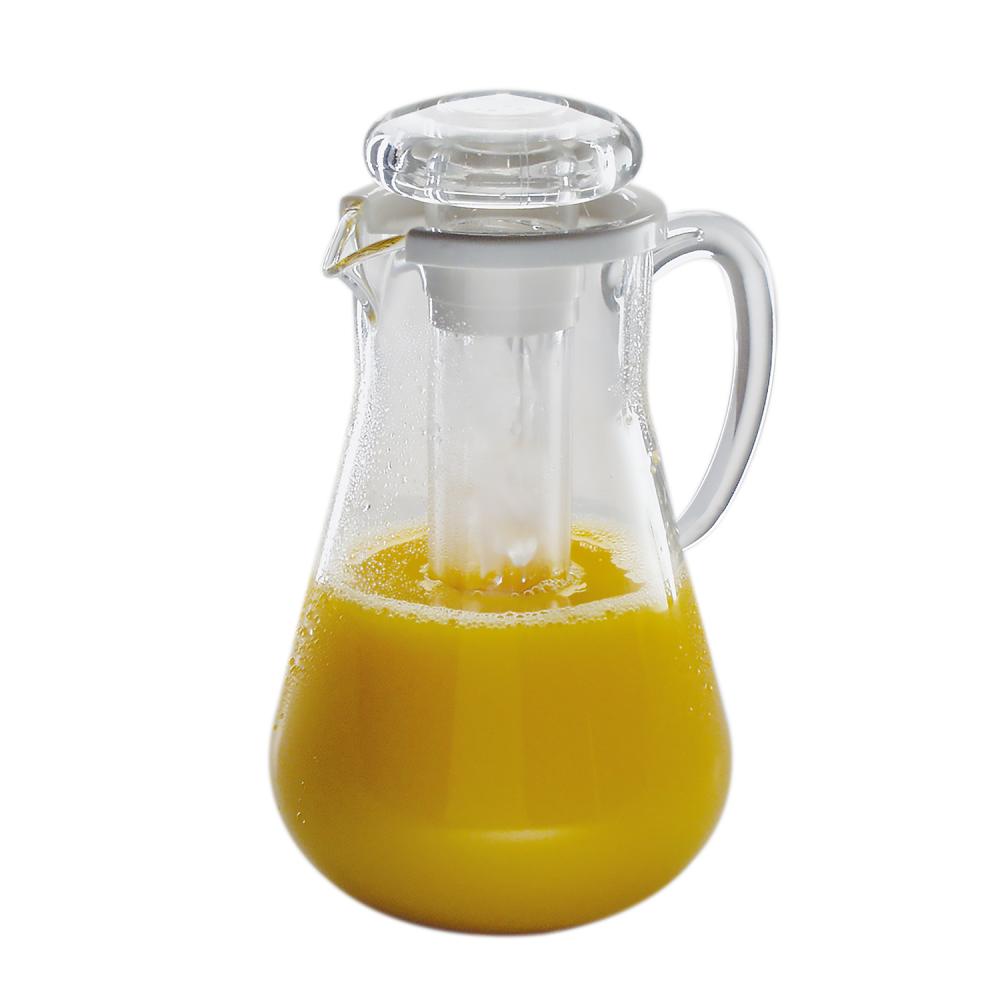 Elegant Stainless Steel Juice Water Pitcher with Ice Tube