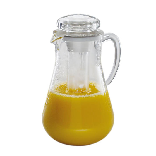 Elegant Stainless Steel Juice Water Pitcher with Ice Tube