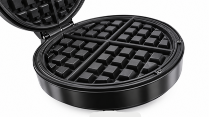 Oarana LV-551 Compact Round Electric Waffle Maker, Non‑Stick Plates